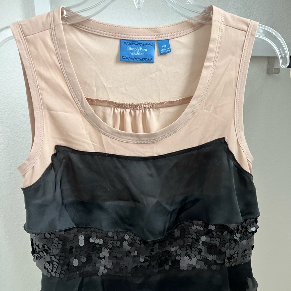Ruffle sequined top